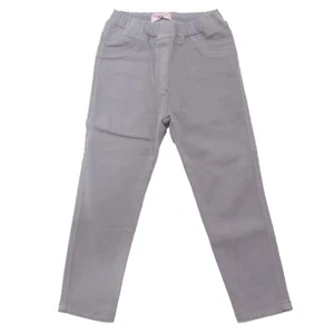 8177AD pantalone bimba girl MONNALISA grey cotton trousers kids - Picture 1 of 4