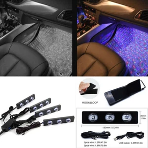 Car Music Voice Control Ambient Foot Star LED Starry Light Neon Atmosphere Lamp - Picture 1 of 10