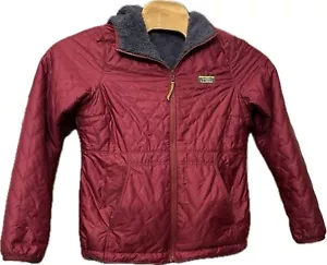 LL Bean Women's Small Maroon Mountain Bound Reversible Jacket 505258 Primaloft - Picture 1 of 6