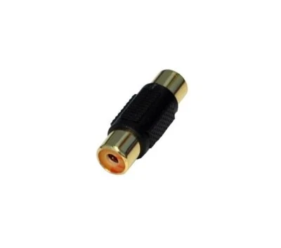 Single RCA Female-F Coupler/Joiner Audio/Video/Composite cable/wire Adapter-GOLD - Image 1 of 4