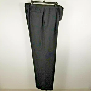 Pantalones de vestir frontales plisados para hombre Perry Ellis Portfolio, negros 38 x 29 - Imagen 1 de 9