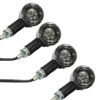 4Pcs Mini Bullet Turn Signal Light Side Marker Lamp for Motorcycle Scooter hm Foto 1 de 4