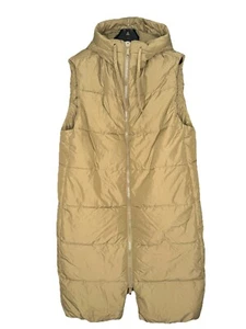 H&M Women's HOODED PUFFER VEST Sz L Khaki Green * - Picture 1 of 8