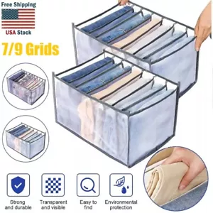 Foldable Drawer Organizer Divider Underwear Clothes Bra Socks Closet Storage Box - Picture 1 of 20