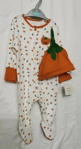 Baby Unisex Halloween Pumpkin Babygrow Outfit 0-3 18-24 - Picture 1 of 7