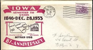 Iowa Dec 28, 1933, FDC - Picture 1 of 1