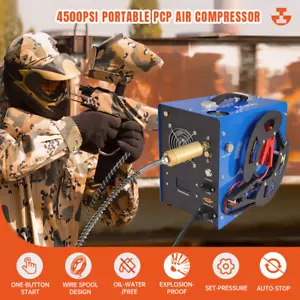 Compressore d'aria PCP portatile TOAUTO 30MPA 110V/12V per paintball pistola ad aria compressa auto subacquea - Foto 1 di 53