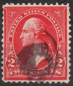 #279B SG284 2c 1899 US stamp George Washington , 1897-1903 Regular Issue ,used - Picture 1 of 2