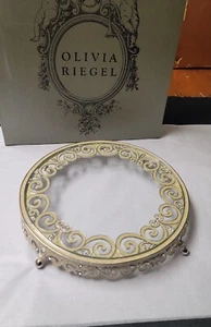 Olivia Riegel Enamel And European Crystal Isadora Cake Plateau - Picture 1 of 11