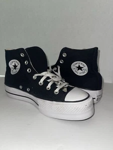 Converse Chuck Taylor Platform Women Size 8.5 Black Shoes High Tips - Picture 1 of 5