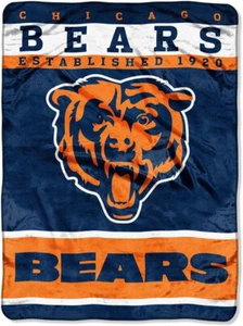 Chicago Bears NFL 60" x 80" Plush Throw Blanket, Soft & Warm - Picture 1 of 4