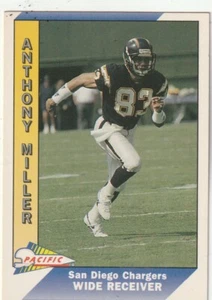 FREE SHIPPING-MINT-1991 Pacific Anthony Miller #448 CHARGERS PLUS BONUS CARDS - Picture 1 of 1