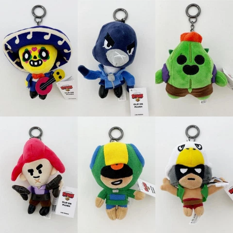 SuperCell Brawl Stars Line Friends Bag Clip Plush Charm Keychain - Lot of 6 Cover