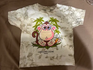 Cabo San Lucas Mexico Monkey Mouth Open Tourist tie Dye Shirt EUC 4 - Picture 1 of 6