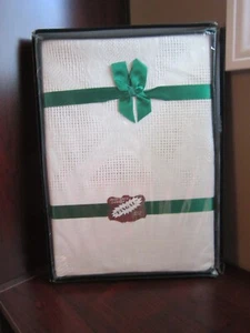 MANTEL DE LINO VINTAGE 64" X 84" FINGAL CAMISA DAMASCO IRLANDÉS Nº 770 NUEVO EN CAJA - Imagen 1 de 11
