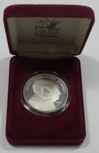 Liberty Mint Bush-Gorbachev Summit 1991 una onza troy .999 ronda de plata fina - Imagen 1 de 8