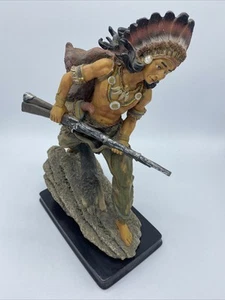 Indianer Indianer Figur mit Wolf - Bild 1 von 10