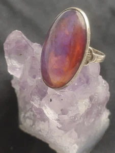 Vintage TJ Sterling Dragons Breath Damenring - Bild 1 von 7