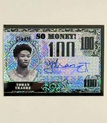 2022 Leaf Metal Draft Yohan Traore Auto So Money Black Mojo SSP #SM-YT1 RC /5 - Image 1 of 4