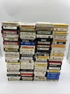 Vintage 8 Track Mixed Lot UNTESTED 80 Tapes In Total. - Foto 1 di 3