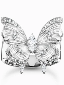 Thomas Sabo TR2495-051-14-56 Anello da cocktail Fiore con pietre argento Signore - Foto 1 di 3