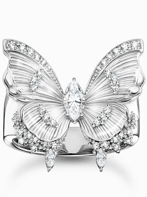 Thomas Sabo TR2495-051-14-56 Anello da cocktail Fiore con pietre argento Signore - Immagine 1 di 3