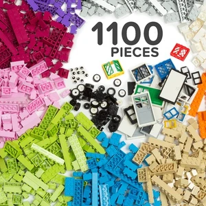 1100 Piece Building Bricks Kit Pastel Colors - Compatible with All Major Brands - Picture 1 of 8