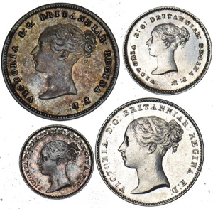 Juego Maundy 1843 - Monedas de plata británicas Victoria - Muy bonitas - Imagen 1 de 2