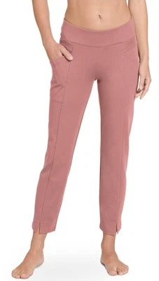Jockey Women’s Yoga Cropped Slit Flare Stretch Pant Mauve Pink Size Medium NWT - Image 1 of 4