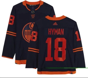 Zach Hyman Edmonton Oilers Signed Navy Alternate Authentic Jersey - Picture 1 of 5