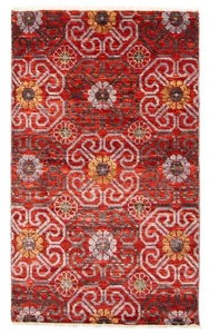 Traditional Hand Knotted Oriental Area Rug 3'2" x 5'1" Wool Carpet - Picture 1 of 9