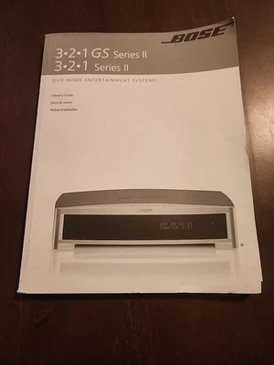Bose 321 GS Serie II Manual de Guía del Propietario Foto 1 de 4