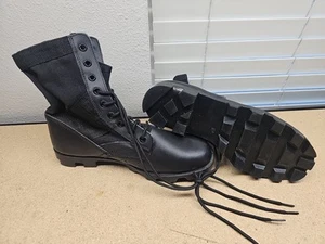 FOX Black Leather Military G.I. Style Vietnam Jungle Boots Men Size 9 Trek S15 - Picture 1 of 7