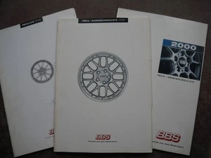 3x Preis- Anwendungsliste BBS Alufelgen RS RX RK RC 1998 / 99 / 2000 Motorsport - Bild 1 von 5