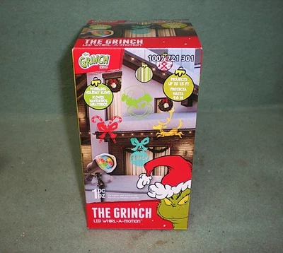 New In Box Grinch Christmas Lightshow Projection LED Whirl-A-Motion Projector - Image 1 of 3