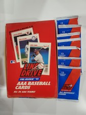 1991 Line Drive AAA Baseball Box 36 Packs Unopened & 1991 AA 7 Packs Mussina