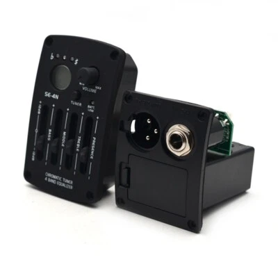 Acoustic Guitar Pickups Chromatic Tuner 4-bands Equalizer EQ Preamp Piezo Pickup - Image 1 of 4
