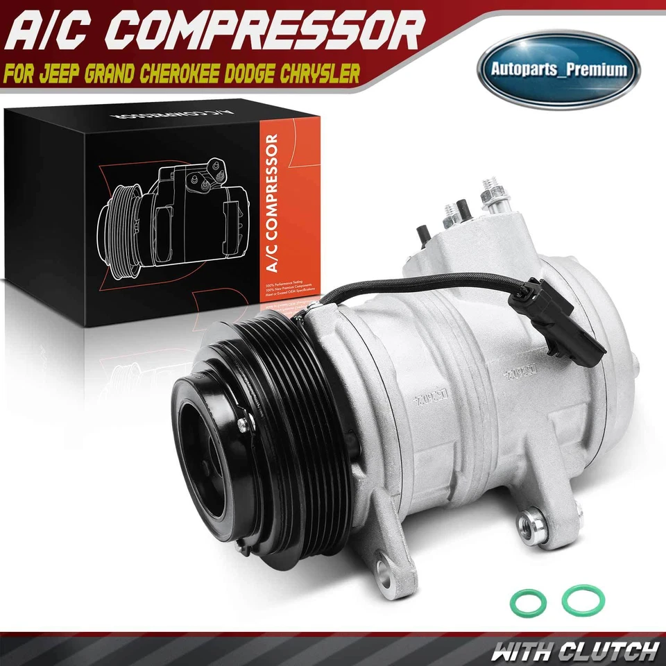 Compresor de aire acondicionado con embrague para Chrysler Aspen Jeep Grand Cherokee Dodge Durango Foto 1 de 4