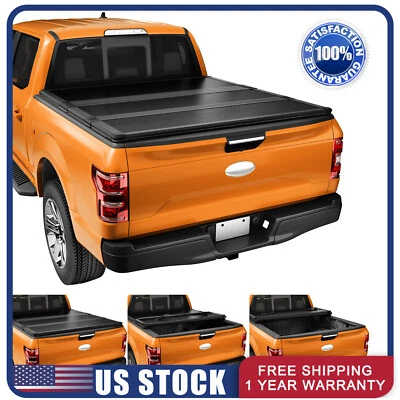 6.5ft Hard Tri-Fold Tonneau Cover For 2004-14 Ford F-150 2006-14 Lincoln Mark LT Foto 1 de 4