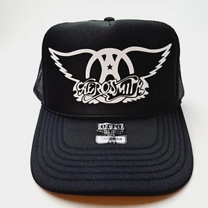 AeroSmith Hat Cap Vintage Trucker Style Mesh Snapback Foam Front Rock Band - Picture 1 of 4