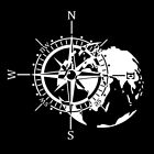  Przygoda Winylowy kaptur Naklejka na ciało Kamper Mapa Grafika Kompas górski Naklejka