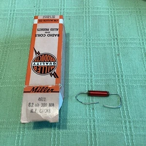 Miller 4611 RF estrangulador 8,2 uH 300 mA 1,2 ohmios - Imagen 1 de 3