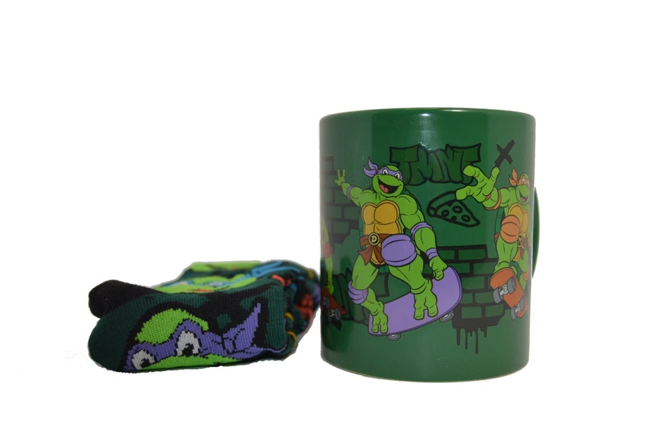 Juego de calcetines taza de café (Teenage Mutant Ninja Turtles) incluye calcetines animados  Foto 1 de 4