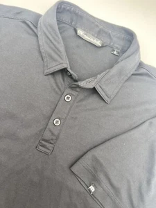 Travis Mathew Shirt Men's Large Black Polo Short Sleeve Pima Cotton Blend - Picture 1 of 9