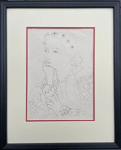 Framed original Henri Matisse lithograph; Head of Woman ? VERVE No. 4 1939 - Picture 1 of 8