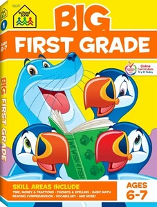 NEW! School Zone Big First Grade Workbook (Homeschool Ages 6-7) - Picture 1 of 1
