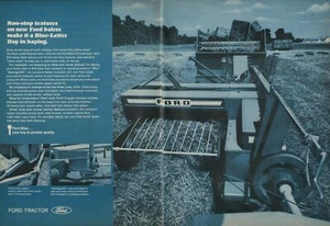 1969 2pg Print Ad of Ford 542 532 Tractor Hay Baler - Picture 1 of 2