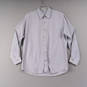 Bud Berma Cumberland Flannel Shirt Men’s L Gray Cotton Button-Up Vintage - Picture 1 of 8