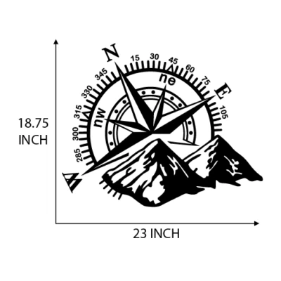 Calcomanía troquelada automotriz Mountain Compass navi varios colores Oracal 651 6+ años Foto 1 de 4