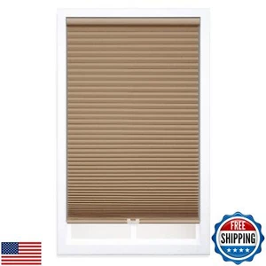 DEZ FURNISHINGS Cordless 1.5" Blackout Cellular Shade, 32.5"W x 64"H, Latte - Picture 1 of 5